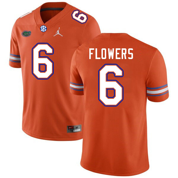 Florida Gators #6 J'Vari Flowers College Football Jerseys Stitched-Orange